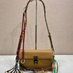 Prada Soft Sound Small Leather Shoulder Bag With Charms 1BD379